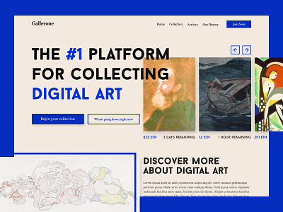 Gallerone Landing Page