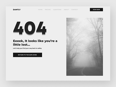 Dantly 404 UI Design