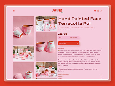 Juniper Shop Item Page 012 dailyui dailyui012 ecommerce figma store ui uidesign web webdesign