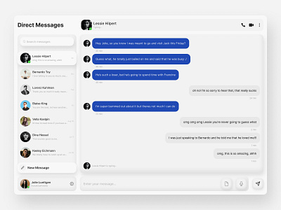 Direct Messaging UI Design