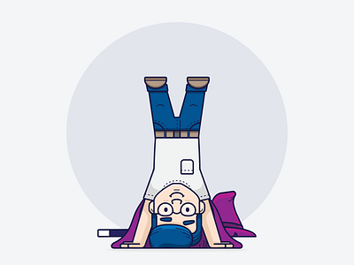 Ozzy // Headstand art brand character branding clean coding concept design design inspiration flat graphic design icon illustration illustrator inspiration minimal ui vector wizard yoga