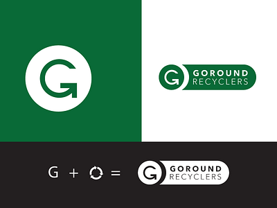 Goround Recyclers branding design flat icon illustration logo thirty logos typography vector wordmark
