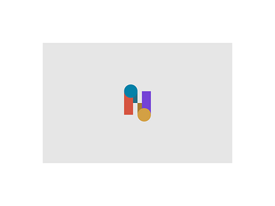 Abstract N brand branding design flat icon illustration logo typography ux vector