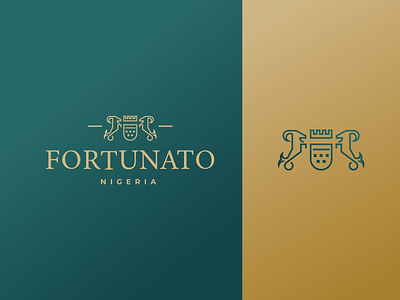 Fortunato Nigeria Logo branding design fashion flat gold green icon illustration logo luxury other typography ui ux vector