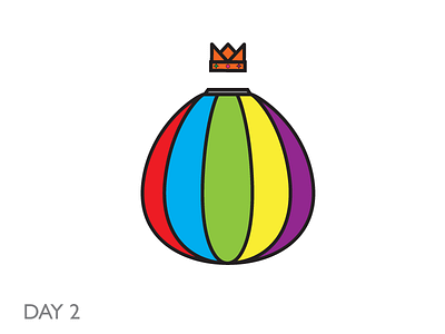 Daily Logo Challenge: Day 2   Crown Hot Air Baloon