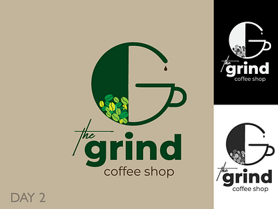 Day2 - The Grind Coffee Shop coffee illustrator logo simple the grind thirty logos