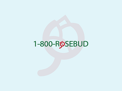 Day6 1-800-Rosebud flower icon illustration letters logo phone rose shop thirty logos wordmark