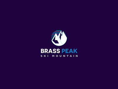 Daily logo challenge -Day8 : Brass Peak Ski Mountain adobe brass peak daily logo challenge dailylogochallenge design illustration logo mountain ski vector