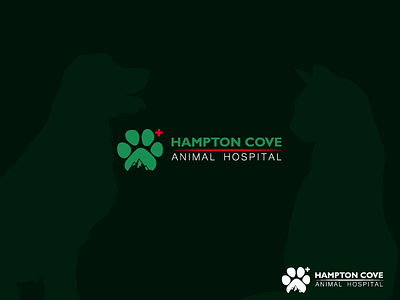 Hampton Cove Animal Hospital animal design flat hampton cove illustrato logo thirty logos vector