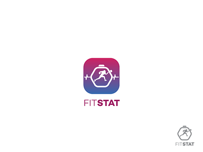 Challenge #27- FitStat design fitness flat icon illustration logo thirty logos thirtylogos ui ux