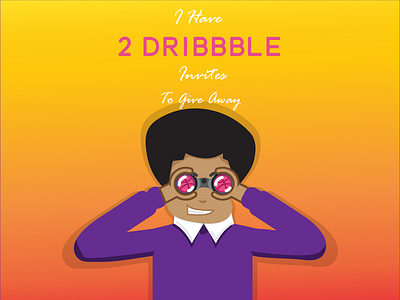 2 Dribble Invites design dribbble free illustrator invite logo ux