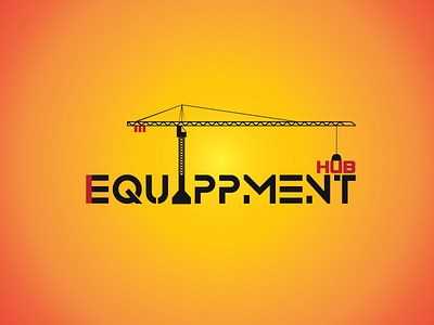 Equippment Hub branding building construction design flat illustration logo typography ui ux vector