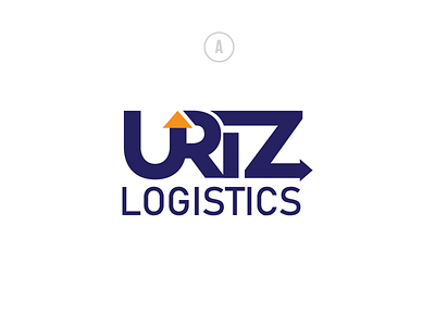 URIZ Logistics branding design flat illustration logistics logo typography vector