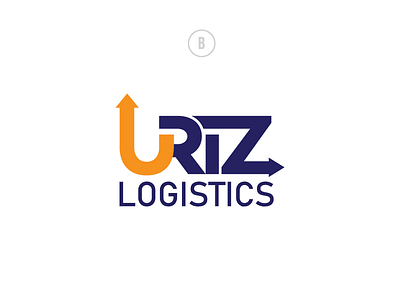 URIZ Logistics Concept B branding design flat illustration illustrator logo typography vector