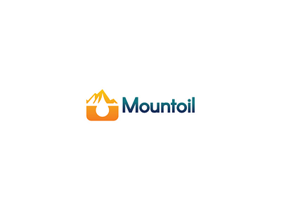 Mountoil branding design drop icon illustrator logo mount mountain oil simple typography
