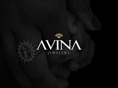 Avina Jewelers avina brand crown illustrator jewelers jewelery jewels logo logomark luxury peacock wordmark