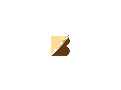 B for cheese app branding burger cheese cook design flat food icon illustration logo minimal ui ux vector