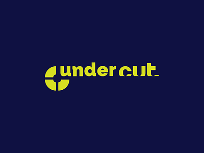 Undercut branding design flat icon illustrator logo minimal simple typography wordmark