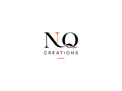 NQ Creations brand branding clean design fashion icon illustrator logo simple typography wordmark
