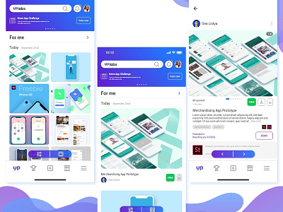 Redesign Uplabs Mobile App app design ui ux