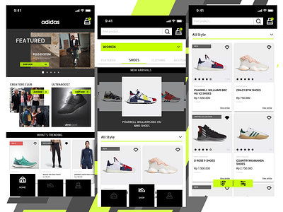 Adidas Redesign Concept adidas app concept design redesign ui ux