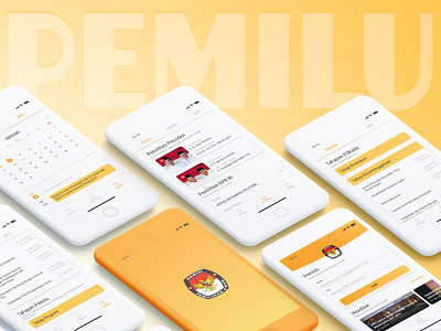 Pemilu KPU Redesign android app concept information ios mobile orange redesign vote