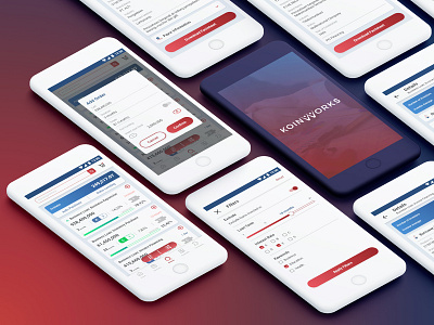 Fintech Redesign android app blue concept fintech information ios mobile p2p red redesign