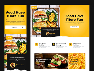 Fastfood Landing Page Template