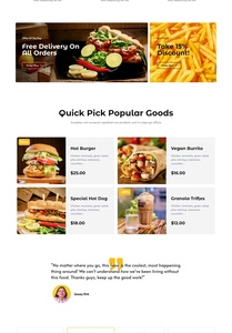 Fastfood Landing Page Template by Fajar Nugroho for Selaras Studio on ...