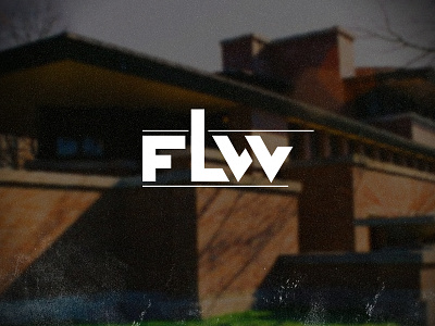 またフランク·ロイド·ライト Frank Lloyd Wright again architect flw frank lloyd logo logotype monogram write