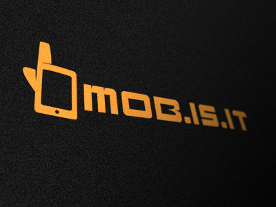 Mobisit Type Mock app carbon logo mobile orange texture type typography web