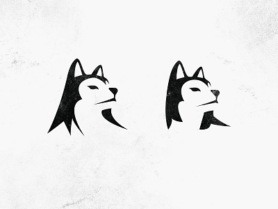 Husky Twins dog husky logo snow