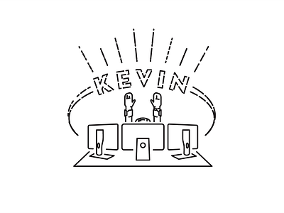 #Whymming computer desk hands illo illustration kevin line stroke