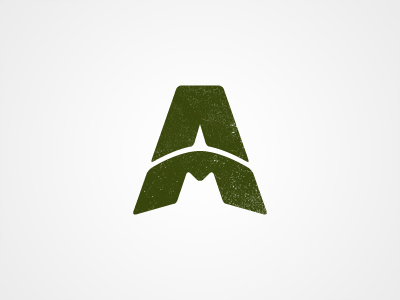 More like a hill... ish? app leaf logo mint monogram script