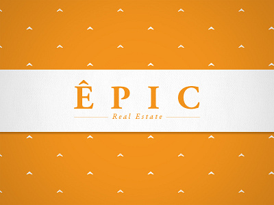 Epic Real Estate drop shadow epic estate font garamond orange pattern real typography