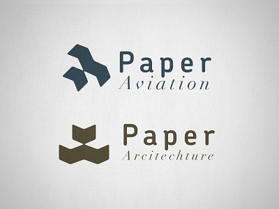 Paper architecture aviation blue brown firm logo