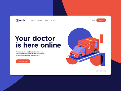 Website header Design for Ardex Healthcare 3d design doctor healthcare icon medical medical service telemedicine typography ui web webdesign