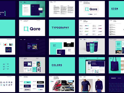 Brand Guidelines for Qore IT security and support compan brandbook branding graphic design guibeline logo