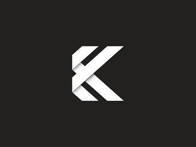 K Monogram branding design letter logo minimal monogram type