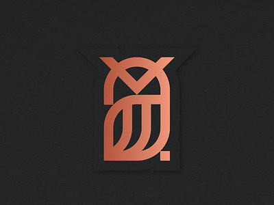 Owl branding design graphic icon logo mark minimalistic owl symbol
