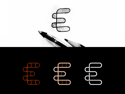 E Monogram brand branding design identity lettering logo mark monogram type typography