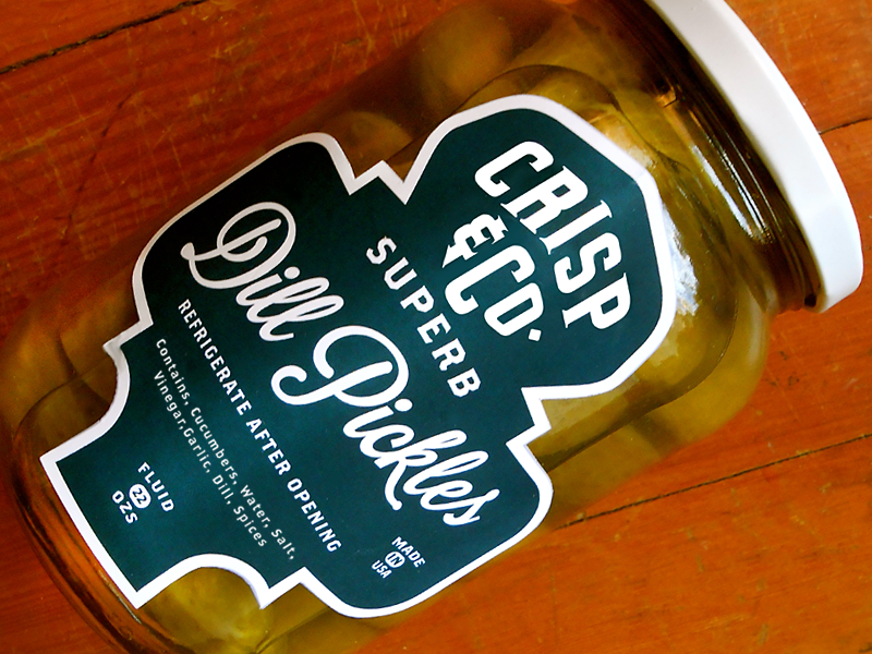 Crisp And Company Dill Pickles Label by David Cran Dribbble