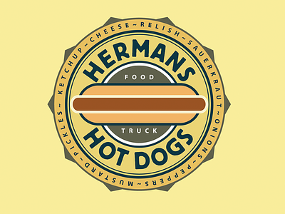 Hermans Hot Dogs Food Truck Logo 1