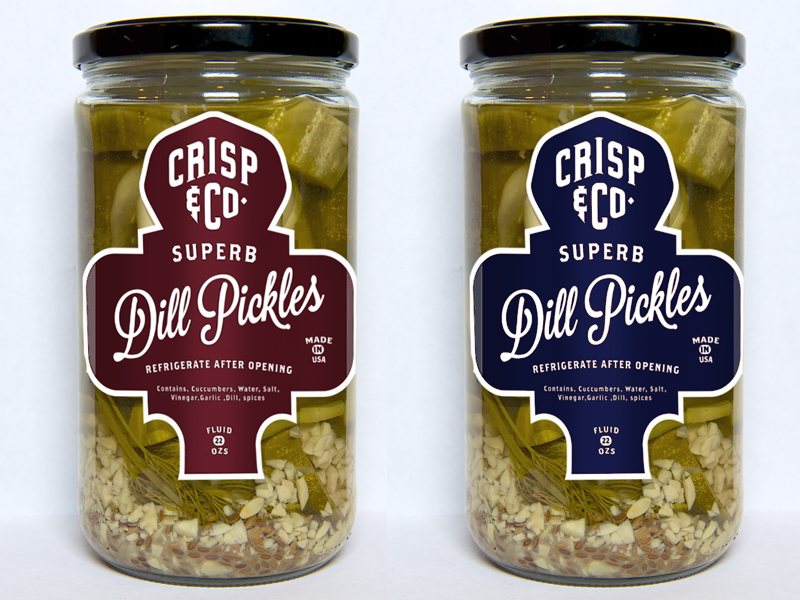 Crisp And Company Pickle Jars by David Cran on Dribbble