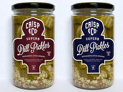 Crisp And Company Pickle Jars jar label packaging pickles retro