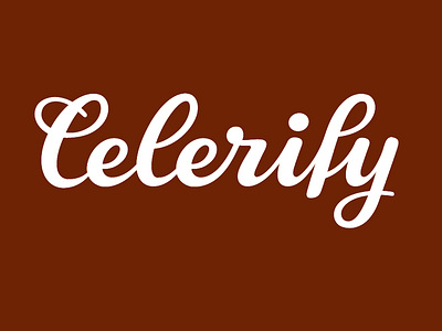 Celerify branding logo script