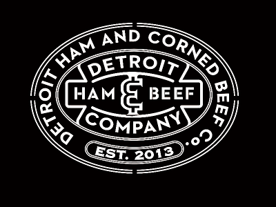 Detroit Ham And Corned Beef Co. 1 corned beef detroit ham logo retro stamp vintage