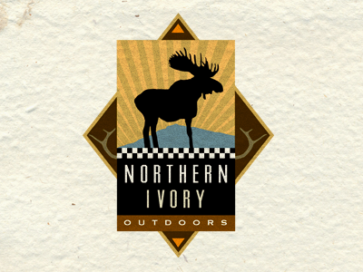 Northern Ivory Outdoors adventure logo moose outdoors paper