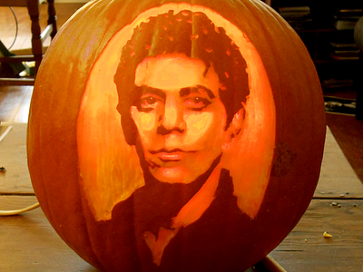Rip Lou Reed halloween jackolantern lou reed pumpkin velvet underground