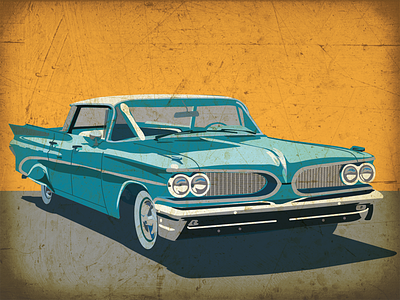 Vintage Pontiac car illustration pontiac vintage